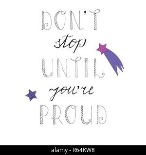 Hand gezeichnet motivierende Angebot. Stock Vektor