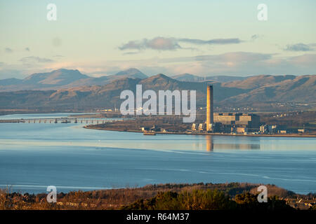 Ein Blick auf die De-beauftragte Longannet Kohlekraftwerk in Kincardine von Forth, Schottland gefeuert. Stockfoto