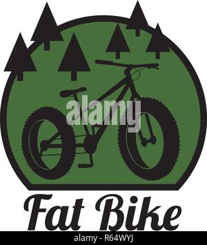 Fat Bike Mountainbike sport Emblem Stock Vektor