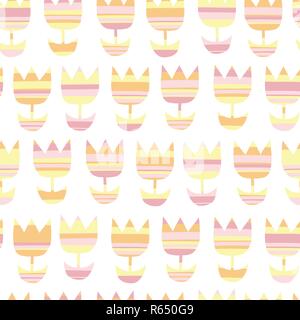 Tulip Blumen wiederholen Hintergrund Herbst Farben Stock Vektor