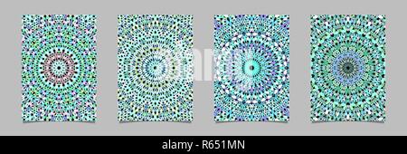 Kies Mosaik mandala Muster poster Hintergrund-Vector template Designs Stock Vektor