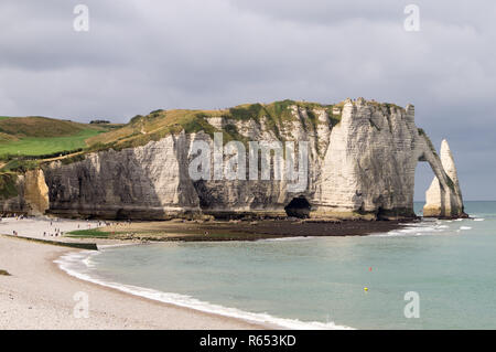 Die Klippen von Etretat in der Normandie Stockfoto