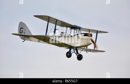 1928 De Havilland DH. 60X Motten an der Shuttleworth Race Day Air Show auf dem 7. Oktober 2018, Stockfoto