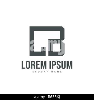 CB Schreiben Logo Design. Initial logo Template Design Stock Vektor