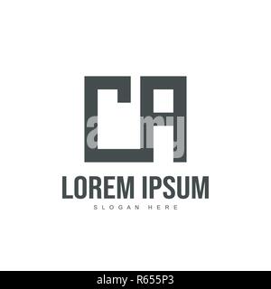 CA Schreiben Logo Design. Initial logo Template Design Stock Vektor