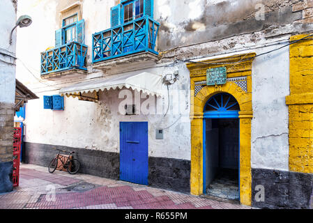 Essaouira, Marokko - Dezember 24, 2017: Blick auf die Medina von Essaouira, ein Beispiel für eine späte 18. Jahrhundert befestigten Stadt Stockfoto