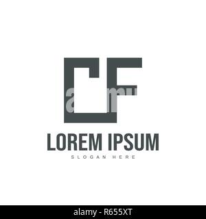 CF schreiben Logo Design. Initial logo Template Design Stock Vektor