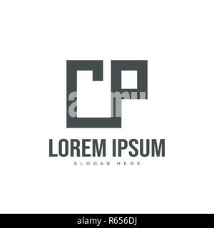 CP Schreiben Logo Design. Initial logo Template Design Stock Vektor