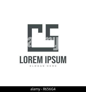 CS schreiben Logo Design. Initial logo Template Design Stock Vektor