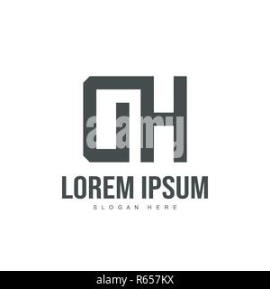 DH Schreiben Logo Design. Initial logo Template Design Stock Vektor