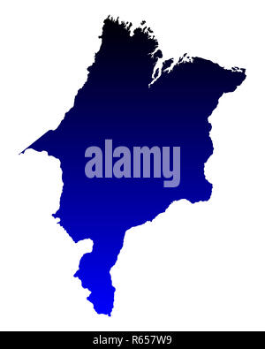Karte von Maranhão Stockfoto