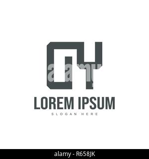 DY Schreiben Logo Design. Initial logo Template Design Stock Vektor
