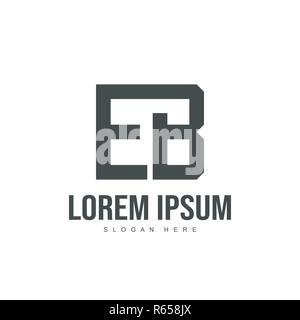 EB Schreiben Logo Design. Initial logo Template Design Stock Vektor