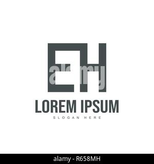 EH Schreiben Logo Design. Initial logo Template Design Stock Vektor
