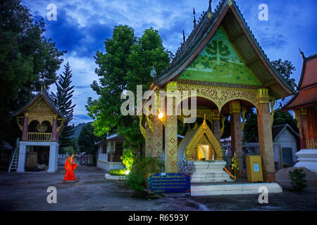 Wat Sene Souk Haram Wat Sen buddhistischen Tempel, Luang Prabang, Louangphabang Provinz, Laos Stockfoto