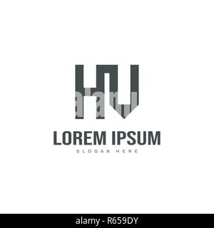Initial Logo Design. Minimale schreiben Logo template Design Stock Vektor