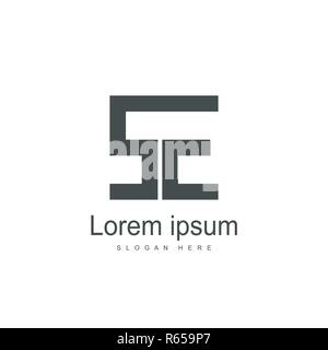 SE Schreiben Logo Design. Initial logo Vorlage Stock Vektor