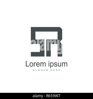 SR Schreiben Logo Design. Initial logo Vorlage Stock Vektor
