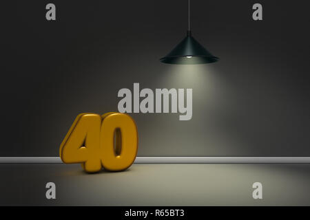Zahl vierzig Stockfoto
