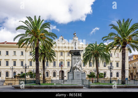 Vittorio Emanuele Ii sassari Monument der Regierung Büro Stockfoto