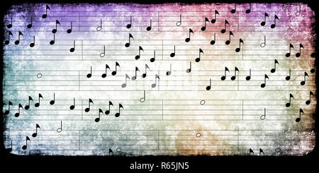 Noten Hintergrund Stockfoto