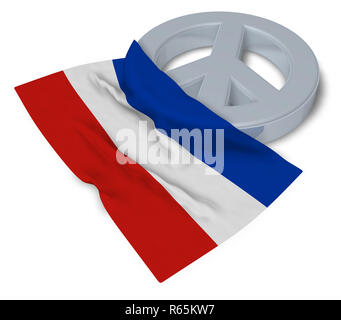 Peace Symbol und Flagge schleswig-holstein Stockfoto