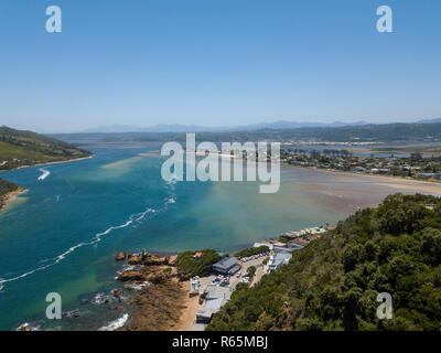 Luftbild von Knysna in Südafrika Stockfoto