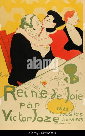 Poster für den Roman Reine de Joie, moeurs du demi-monde von Victor Joze. Abmessungen: 151,5 cm x 100 cm, 137 cm x 93,2 cm, 159 cm x 107 cm. Museum: Van Gogh Museum, Amsterdam. Thema: de Toulouse-Lautrec, Henri. Henri de Toulouse-Lautrec. Nach Henri de Toulouse-Lautrec. Stockfoto