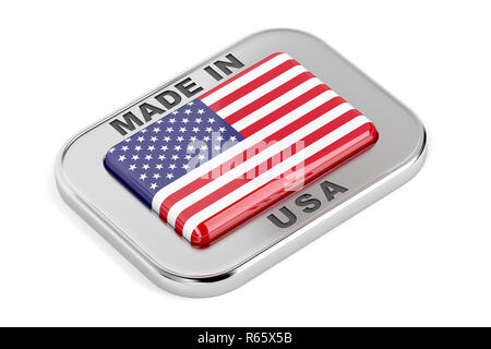 In den USA, Silber Abzeichen gemacht Stockfoto