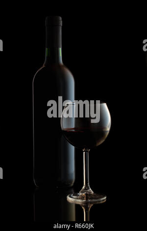 Flasche Wein. Stockfoto