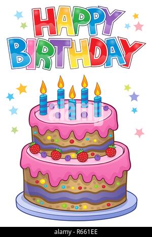 Happy birthday thematics Bild 1 Stockfoto