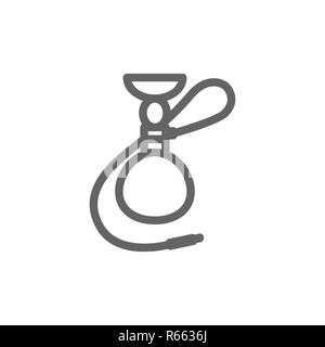 Einfache shisha Symbol Leitung. Symbol und Zeichen illustration Design. Auf weissem Hintergrund Stockfoto