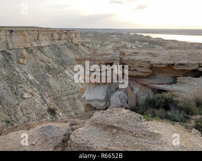 Steppe Felsen. Stockfoto