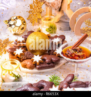 Frisch und lecker Weihnachten Lebkuchen Stockfoto