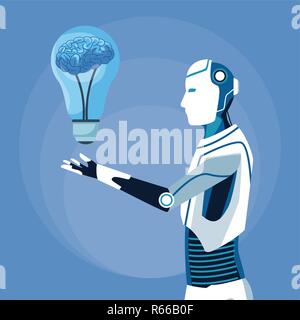 Humanoide Roboter avatar Stock Vektor