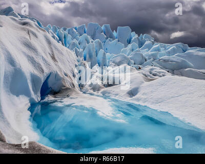 Einen malerischen Blick auf Glaciar Perito Moreno, El Calafate, Argentinien Stockfoto