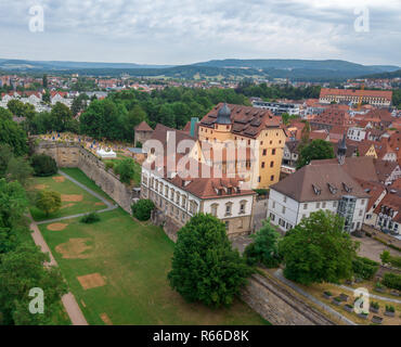 Luftaufnahme von Forchheim alte Festung der Stadt in Bayern in der Nähe von Nürnberg Deutschland Stockfoto