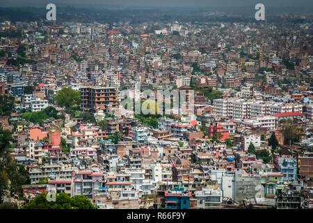 Luftaufnahme von Kathmandu Stockfoto