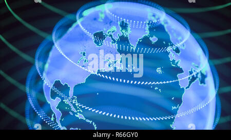 Planet Erde holografisches Bild Stockfoto