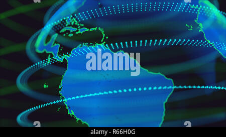 Planet Erde holografisches Bild Stockfoto