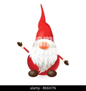 Süße kleine Gnome auf weißem Hintergrund - Vector Illustration Stock Vektor