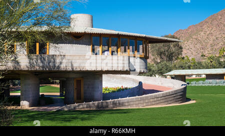 Äußere des David und Gladys Wright House von Frank Lloyd Wright, Phoenix, Arizona Stockfoto