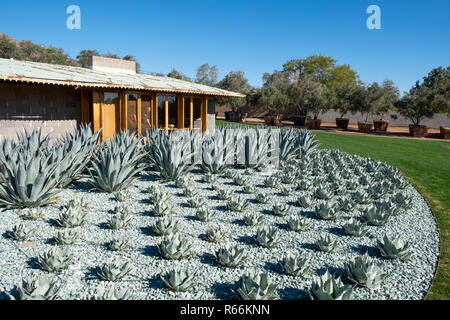 Äußere des David und Gladys Wright House von Frank Lloyd Wright, Phoenix, Arizona Stockfoto