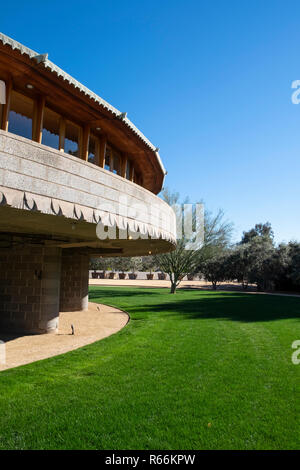 Äußere des David und Gladys Wright House von Frank Lloyd Wright, Phoenix, Arizona Stockfoto