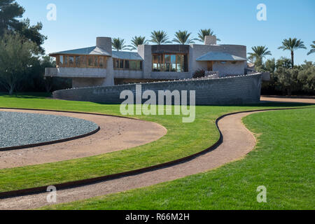 David und Gladys Wright House von Frank Lloyd Wright, Phoenix, Arizona Stockfoto