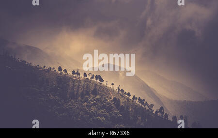 Mountain Range in der Nähe von Kodaikanal Stockfoto