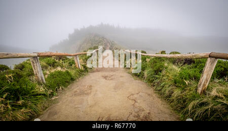 Weg zum Aussichtspunkt Sete Cidades Stockfoto