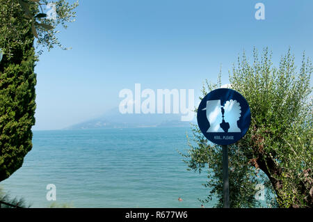 Der Naturpark von Sirmione del Garda, Italien Stockfoto