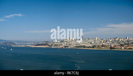 Die Stadt von San Francisco, Kalifornien, USA - Juli 2018: Downtown Skyline Stockfoto