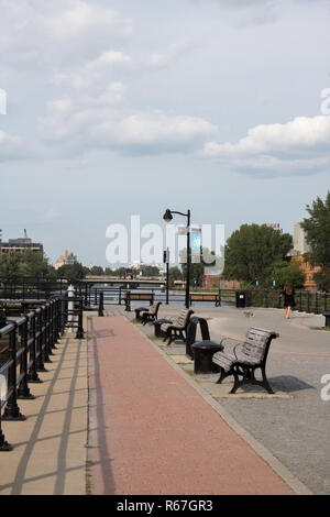 Einen Radweg in der Nähe der Lachine Canal in Montreal, Kanada. Stockfoto